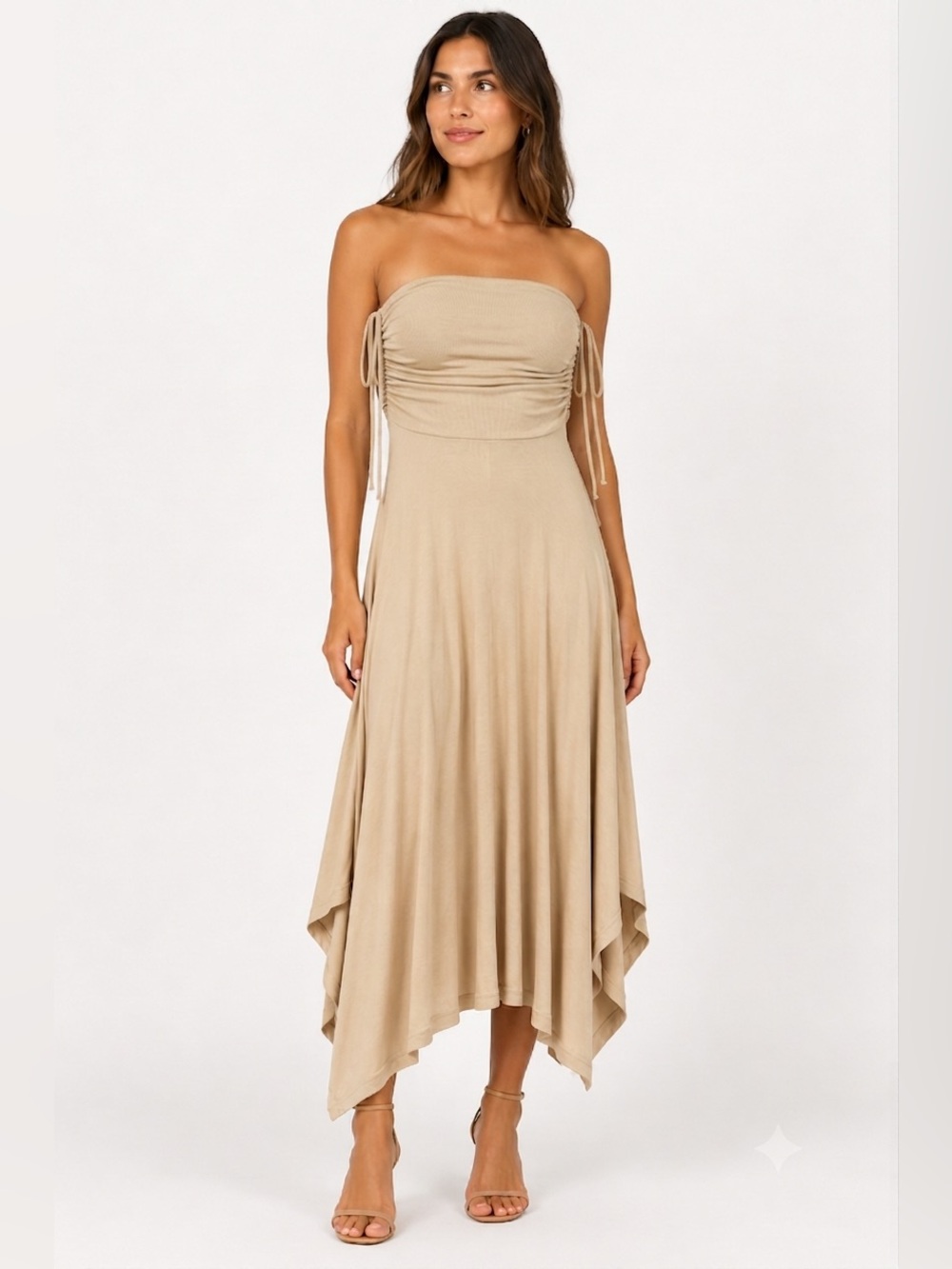 FP (Free People) Beach Strapless Handkerchief Hem Dress – Size Small Petite